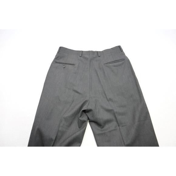 Tommy Hilfiger 100% Wool Dark Gray Suit Pants Jacket USA MADE Mens 34 x 32 x 44L - Picture 10 of 16